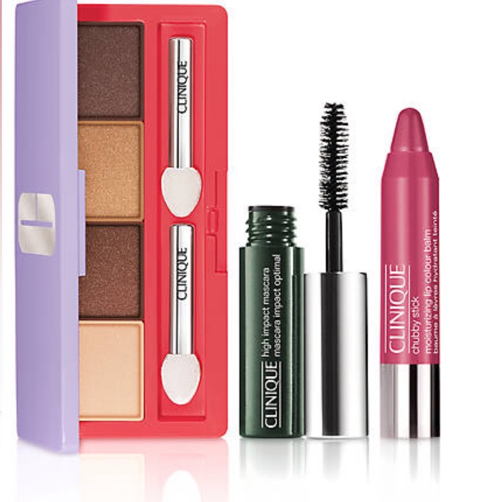 New Clinique 60 Seconds to Standout trio set. Shadow™ Quad, Mascara, Lip Balm
